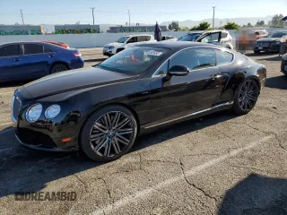 2014 Bentley Continental GT with VIN SCBFC7ZAXEC094256, listed as a Copart auction lot 62383493 with 45,392 mi miles and . Bid and sale history available at DreamBid. Image 1.