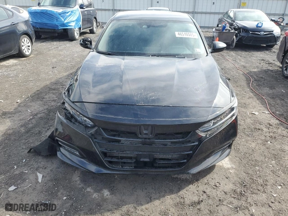 2018 Honda Accord Sedan Sport 1.5T with VIN 1HGCV1F37JA217418, listed as a Copart auction lot 46510505 with 92,022 mi miles and Salvage Title. Bid and sale history available at carsss.com. Image 5.