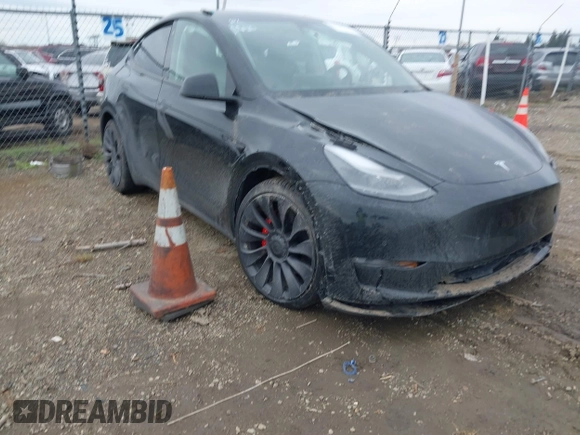 2021 Tesla Model Y Performance with VIN 5YJYGDEF9MF273884, listed as a IAAI auction lot 41781944 with Not Provided miles and . Bid and sale history available at DreamBid. Image 1.