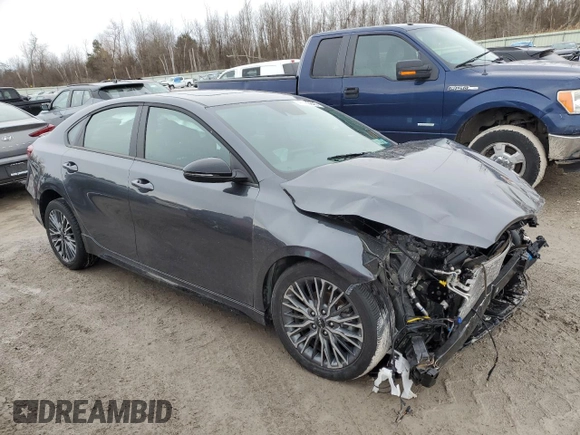 2024 Kia Forte GT-Line with VIN 3KPF54AD0RE761524, listed as a Copart auction lot 47493845 with 4,644 mi miles and Salvage Title. Bid and sale history available at carsss.com. Image 4.