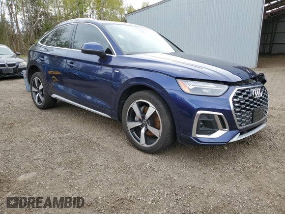 2023 Audi Q5 Sportback S line Premium with VIN WA14AAFY5P2127823, listed as a Copart auction lot 52159404 with 17,094 mi miles and Salvage title. Bid and sale history available at DreamBid. Image 4.