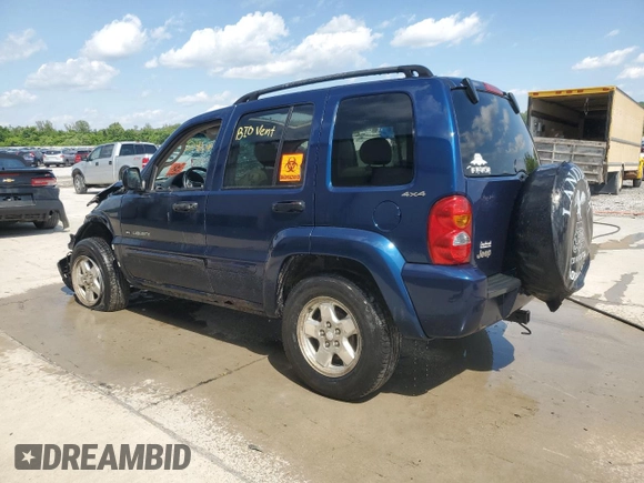 2002 Jeep Liberty Limited с VIN 1J4GL58K22W176485, выставлен на аукционе Copart как лот 57940135 с пробегом 141 974 миль миль и На запчасти • Non repairable. История ставок и продаж доступна на DreamBid. Изображение 2.