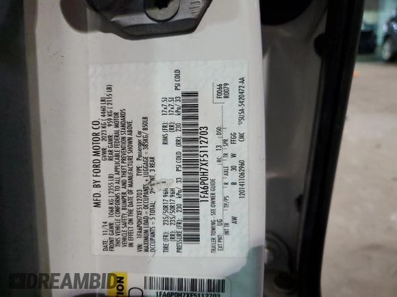 2015 Ford Fusion SE with VIN 1FA6P0H7XF5112703, listed as a Copart auction lot 46921795 with 154,601 mi miles and Clean Title. Bid and sale history available at carsss.com. Image 12.