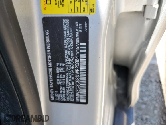 2013 MINI Countryman S with VIN WMWZC3C58DWP20864, listed as a Copart auction lot 64034385 with 72,487 mi miles and Clean title. Bid and sale history available at DreamBid. Image 12.