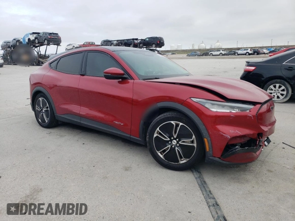 2021 Ford Mustang Mach-E Select with VIN 3FMTK1RM5MMA20844, listed as a Copart auction lot 42043155 with Not Provided miles and Salvage Title. Bid and sale history available at DreamBid. Image 4.