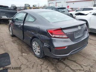 2015 Honda Civic Coupe LX with VIN 2HGFG3B58FH504642, listed as a IAAI auction lot 41672862 with 169,192 mi miles. Bid and sale history available at carsss.com. Image 3.