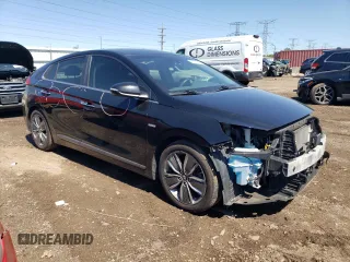 2018 Hyundai Ioniq Limited with VIN KMHC05LC5JU067134, listed as a Copart auction lot 57309375 with 105,242 mi miles and Salvage title. Bid and sale history available at DreamBid. Image 4.
