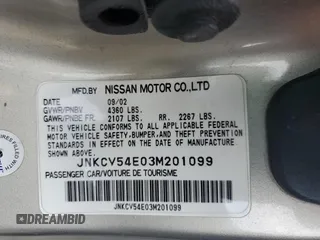 2003 Infiniti G35 w/Leather z VIN JNKCV54E03M201099, wystawiony jako Copart lot #47310765 z przebiegiem Nie podano mil oraz Szkoda całkowita • Salvage title. Historia ofert i sprzedaży dostępna na DreamBid. Obrazek 14.