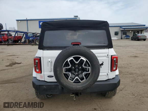 2021 Ford Bronco with VIN 1FMDE5DH7MLA63161, listed as a Copart auction lot 49445395 with 37,549 mi miles and Salvage Title. Bid and sale history available at carsss.com. Image 6.