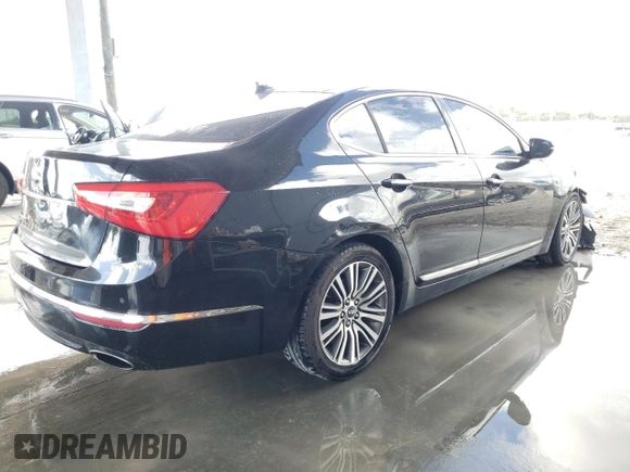 2014 Kia Cadenza Premium with VIN KNALN4D75E5120347, listed as a Copart auction lot 72796524 with 116,104 mi miles and Salvage Title. Bid and sale history available at carsss.com. Image 3.