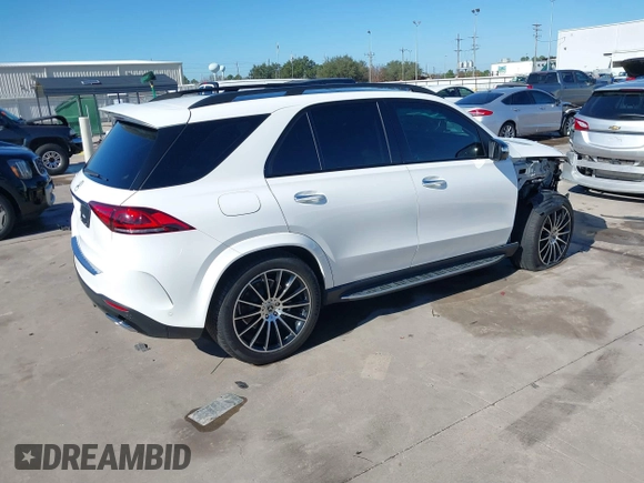 2021 Mercedes-Benz GLE 350 with VIN 4JGFB4JB2MA363374, listed as a IAAI auction lot 41211761 with 57,857 mi miles and . Bid and sale history available at DreamBid. Image 4.