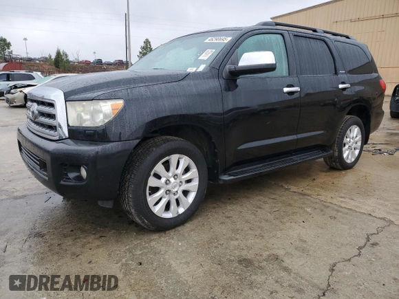 2008 Toyota Sequoia Platinum with VIN 5TDBY67A78S009399, listed as a Copart auction lot 46290695 with 137,569 mi miles and Clean Title. Bid and sale history available at carsss.com. Image 1.
