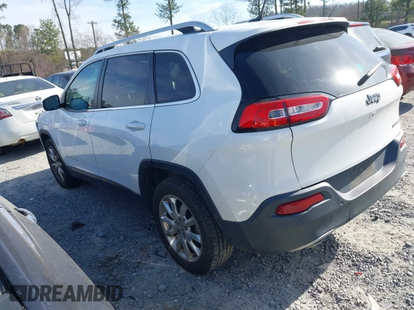 2015 Jeep Cherokee Limited with VIN 1C4PJLDB9FW677367, listed as a IAAI auction lot 41826477 with 125,648 mi miles and . Bid and sale history available at DreamBid. Image 3.