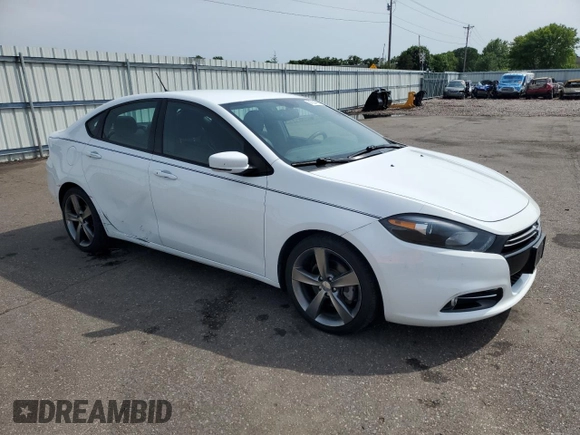 2015 Dodge Dart GT with VIN 1C3CDFEB8FD277452, listed as a Copart auction lot 61054415 with 40,714 mi miles and Salvage title. Bid and sale history available at DreamBid. Image 4.