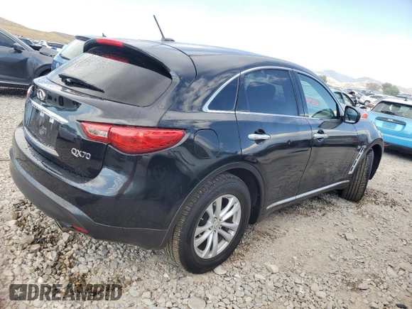 2017 Infiniti QX70 with VIN JN8CS1MW6HM415277, listed as a Copart auction lot 63038955 with 151,451 mi miles and Salvage title. Bid and sale history available at DreamBid. Image 3.