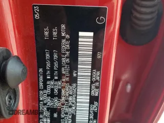 2023 Toyota 4Runner SR5 with VIN JTEMU5JR9P6164298, listed as a Copart auction lot 59108595 with 40,871 mi miles and Salvage title. Bid and sale history available at DreamBid. Image 13.