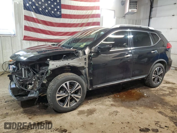 2017 Nissan Rogue SL with VIN JN8AT2MTXHW147922, listed as a Copart auction lot 52331195 with 66,265 mi miles and Salvage title. Bid and sale history available at DreamBid. Image 1.