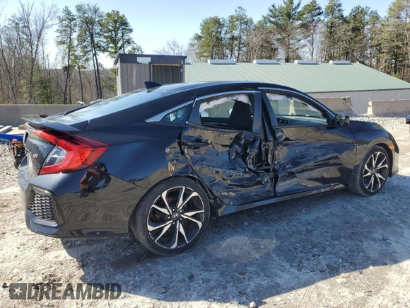 2018 Honda Civic Si with VIN 2HGFC1E50JH705875, listed as a Copart auction lot 49696525 with 105,061 mi miles and Salvage Title. Bid and sale history available at DreamBid. Image 3.