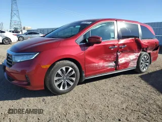 2022 Honda Odyssey EX-L with VIN 5FNRL6H70NB062087, listed as a Copart auction lot 46378875 with 69,965 mi miles and Salvage Title. Bid and sale history available at DreamBid. Image 1.