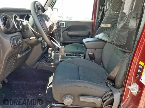 2021 Jeep Wrangler Unlimited Sport S with VIN 1C4HJXDN9MW596033, listed as a Copart auction lot 62300885 with 14,633 mi miles and Salvage title. Bid and sale history available at DreamBid. Image 7.