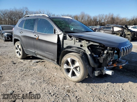 2021 Jeep Cherokee Limited with VIN 1C4PJLDX0MD144442, listed as a Copart auction lot 85568034 with 23,871 mi miles and Salvage title. Bid and sale history available at DreamBid. Image 4.