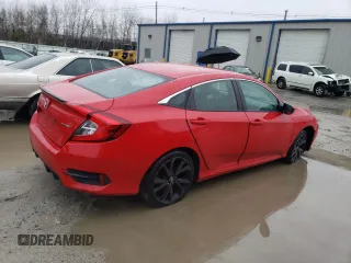 2019 Honda Civic Sport with VIN 2HGFC2F83KH578216, listed as a Copart auction lot 46923645 with 49,593 mi miles and Salvage Title. Bid and sale history available at DreamBid. Image 3.