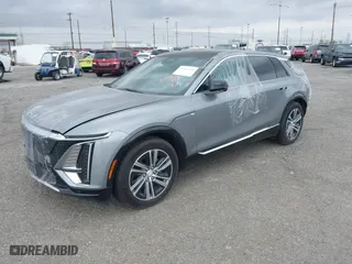 2024 Cadillac LYRIQ Luxury with VIN 1GYKPRRK6RZ104038, listed as a IAAI auction lot 41521504 with 1 mi miles. Bid and sale history available at carsss.com. Image 2.