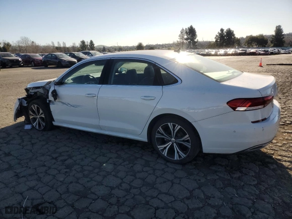 2020 Volkswagen Passat 2.0T SEL with VIN 1VWCA7A35LC012687, listed as a Copart auction lot 47584025 with 62,511 mi miles and Salvage Title. Bid and sale history available at carsss.com. Image 2.