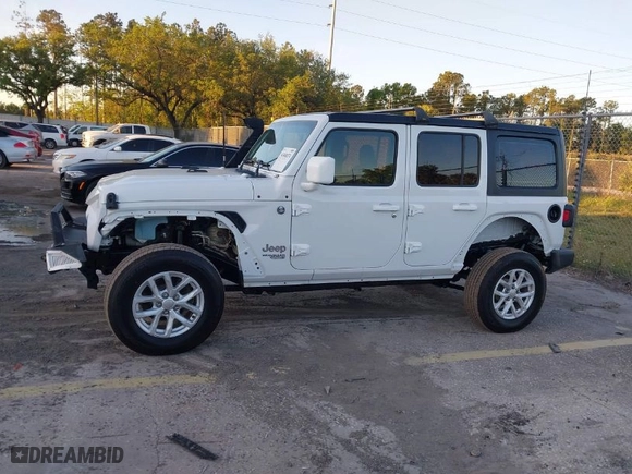 2019 Jeep Wrangler Unlimited Sport S with VIN 1C4HJXDNXKW681153, listed as a IAAI auction lot 41848874 with 76,111 mi miles. Bid and sale history available at carsss.com. Image 14.