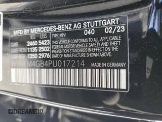 2023 Mercedes-Benz GLC with VIN W1NKM4GB4PU017214, listed as a Copart auction lot 87627235 with 8,678 mi miles and Salvage Title. Bid and sale history available at carsss.com. Image 13.