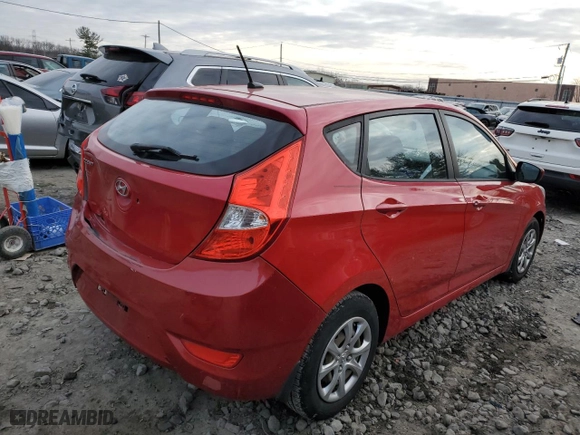 2013 Hyundai Accent GL with VIN KMHCT5AEXDU137369, listed as a Copart auction lot 83940744 with 114,521 mi miles and Salvage Title. Bid and sale history available at carsss.com. Image 3.