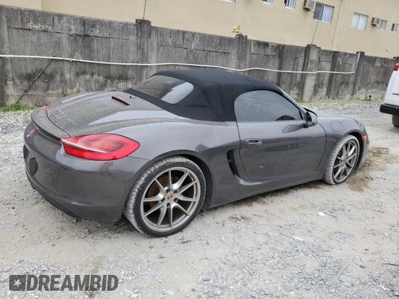 2014 Porsche Boxster с VIN WP0CA2A85EK120088, выставлен на аукционе Copart как лот 61135784 с пробегом 24 667 миль миль и Списание • Salvage title. История ставок и продаж доступна на DreamBid. Изображение 3.
