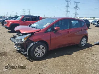 2017 Nissan Note SV with VIN 3N1CE2CP3HL358553, listed as a Copart auction lot 60897425 with 65,447 mi miles and Salvage title. Bid and sale history available at DreamBid. Image 1.