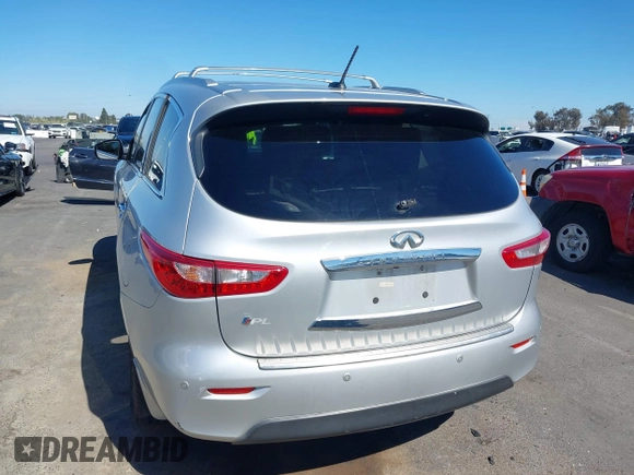 2013 Infiniti JX35 with VIN 5N1AL0MMXDC345352, listed as a IAAI auction lot 40145431 with 105,286 mi miles and . Bid and sale history available at DreamBid. Image 17.