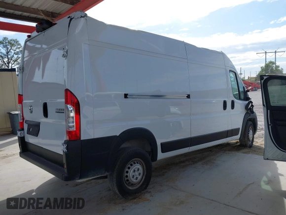 2024 Ram ProMaster Cargo Tradesman with VIN 3C6LRVDG8RE133415, listed as a IAAI auction lot 41345776 with 12,574 mi miles and . Bid and sale history available at DreamBid. Image 4.