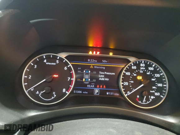 2020 Nissan Sentra SV with VIN 3N1AB8CV4LY237902, listed as a Copart auction lot 51640085 with 51,306 mi miles and Salvage Title. Bid and sale history available at carsss.com. Image 9.