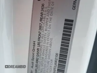 2018 Audi RS 5 z VIN WUAPWAF53JA902100, wystawiony jako Copart lot #45120285 z przebiegiem 39 423 mil mil oraz Szkody całkowita. Historia ofert i sprzedaży dostępna na DreamBid. Obrazek 12.