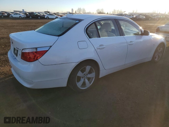 2007 BMW 5 Series 530xi with VIN WBANF73567CU24969, listed as a Copart auction lot 77859734 with 251,508 mi miles and Salvage Title. Bid and sale history available at carsss.com. Image 3.