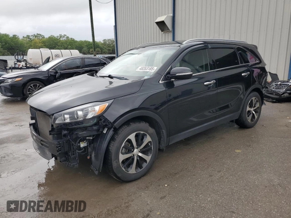 2017 Kia Sorento EX with VIN 5XYPH4A59HG301722, listed as a Copart auction lot 48353185 with 87,128 mi miles and Salvage Title. Bid and sale history available at carsss.com. Image 1.