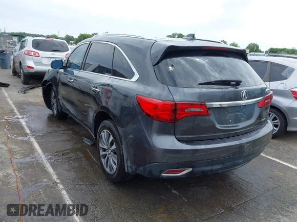 2014 Acura MDX Technology with VIN 5FRYD4H65EB048012, listed as a IAAI auction lot 42301843 with 223,062 mi miles and . Bid and sale history available at DreamBid. Image 3.