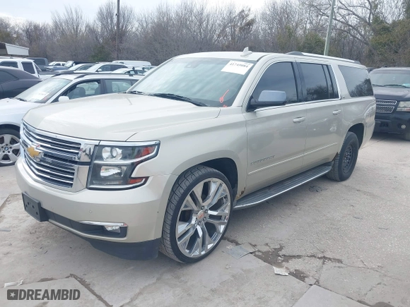 2015 Chevrolet Suburban LTZ with VIN 1GNSKKKC0FR525772, listed as a IAAI auction lot 41745084 with 187,981 mi miles. Bid and sale history available at carsss.com. Image 22.