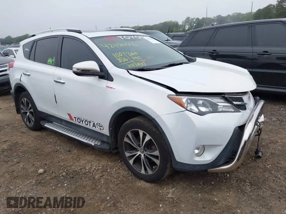 2015 Toyota RAV4 Limited with VIN 2T3DFREV2FW272501, listed as a IAAI auction lot 42496886 with 100,356 mi miles and . Bid and sale history available at DreamBid. Image 1.