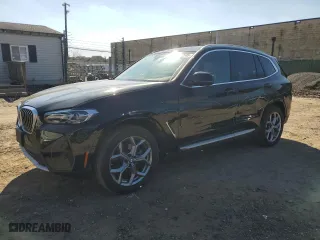2023 BMW X3 xDrive30i with VIN 5UX53DP03P9T15924, listed as a Copart auction lot 46892685 with 7,620 mi miles and Salvage Title. Bid and sale history available at carsss.com. Image 1.