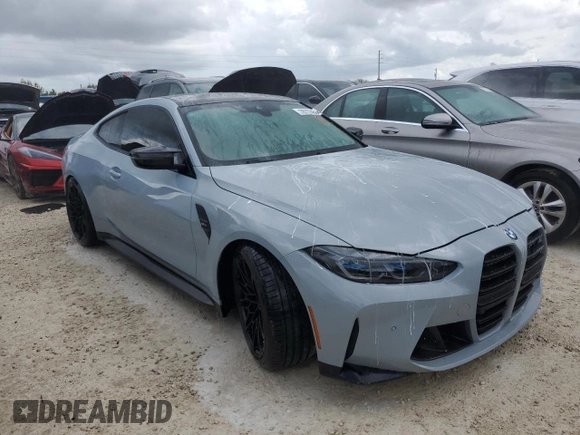 2022 BMW M4 with VIN WBS53AZ02NCK07087, listed as a Copart auction lot 78727464 with 0 mi miles and Salvage Title. Bid and sale history available at carsss.com. Image 4.