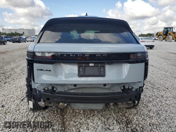 2025 Land Rover Range Rover Velar Dynamic SE with VIN SALYL2EX3SA398872, listed as a Copart auction lot 43451045 with 4,736 mi miles and Salvage title. Bid and sale history available at DreamBid. Image 6.