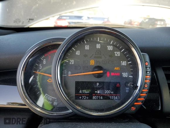 2015 MINI Hardtop S with VIN WMWXP7C55F2A35365, listed as a Copart auction lot 55442815 with 80,714 mi miles and Salvage Title. Bid and sale history available at DreamBid. Image 9.