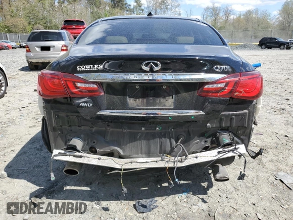 2015 Infiniti Q70 with VIN JN1BY1PR1FM831393, listed as a Copart auction lot 53310175 with 94,320 mi miles and Salvage title. Bid and sale history available at DreamBid. Image 6.