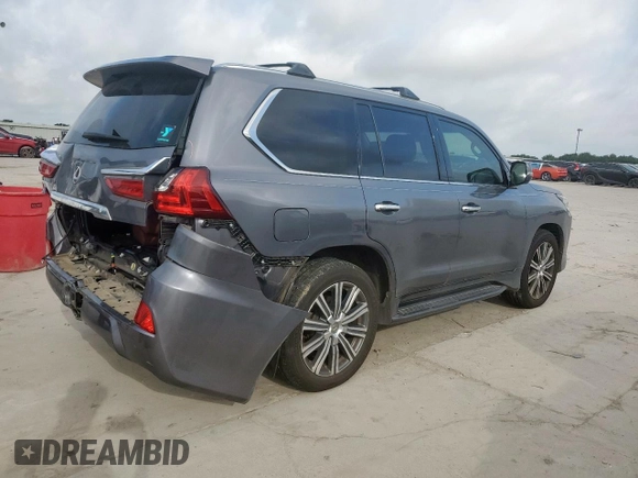 2017 Lexus LX 570 with VIN JTJHY7AX6H4237898, listed as a Copart auction lot 61805495 with 97,598 mi miles and Salvage title. Bid and sale history available at DreamBid. Image 3.