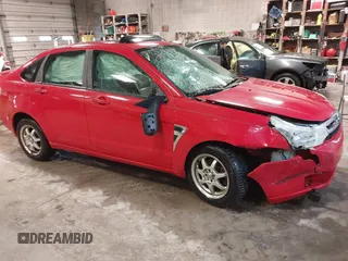 2008 Ford Focus SE with VIN 1FAHP35N48W169344, listed as a IAAI auction lot 41727580 with 203,596 mi miles. Bid and sale history available at carsss.com. Image 1.