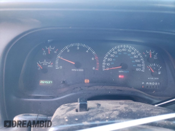 1999 Dodge Dakota SLT with VIN 1B7GG22Y6XS119274, listed as a Copart auction lot 46947005 with 264,537 mi miles and Salvage Title. Bid and sale history available at DreamBid. Image 9.
